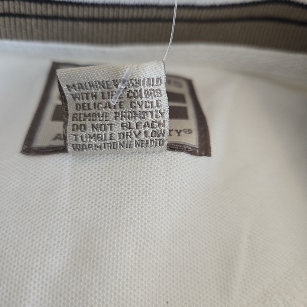 Destinations Polo Shirt Mens Medium White Goodyear Tires Branded 100% Cotton NWT - Picture 10 of 13